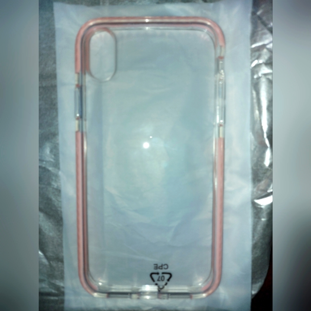 iPhone XR Case Clear/Pink. Thin. New